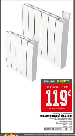 Batkor Radiateur incurvé céramique offre