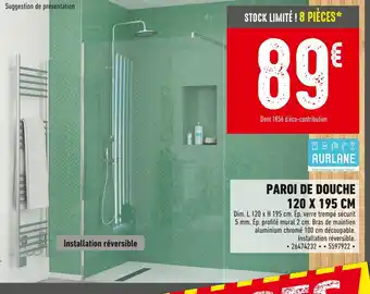 Batkor Aurlane Paroi de douche offre