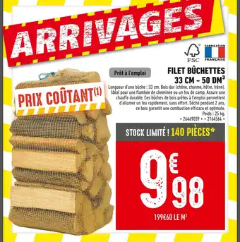 Batkor Filet Bûchettes 33 CM - 50 DM3 offre