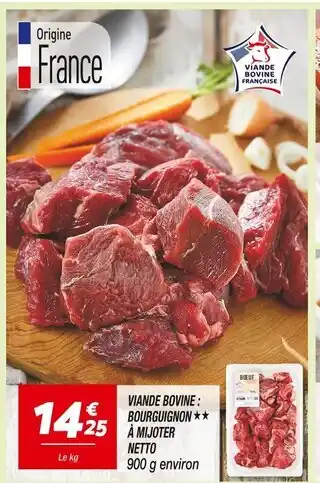 Netto Viande bovine : Bourguignon à mijoter offre