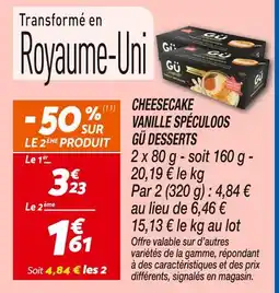 Netto Gü Cheesecake Vanille Spéculoos offre