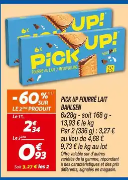 Netto Bahlsen Pick Up Fourré Lait offre