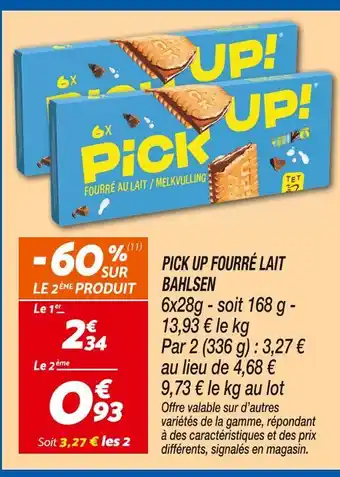 Netto Bahlsen Pick Up Fourré Lait offre