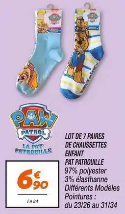 Netto PAT PATROUILLE Lot de 7 paires de chaussettes enfant offre
