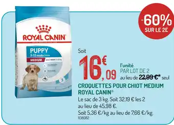 Botanic Royal Canin Croquettes pour chiot medium offre