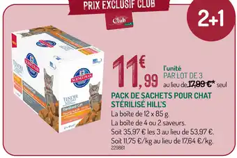 Botanic Hill's Pack de sachets pour chat stérilisé offre