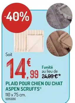 Botanic Scruffs Plaid pour chien ou chat Aspen offre