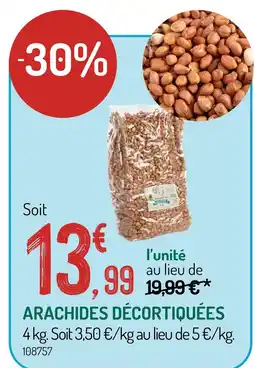 Botanic Arachides Décortiquées offre