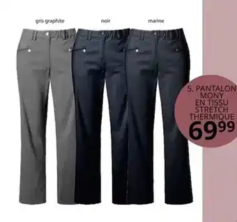 Ulla Popken Pantalon monv en tissu stretch offre