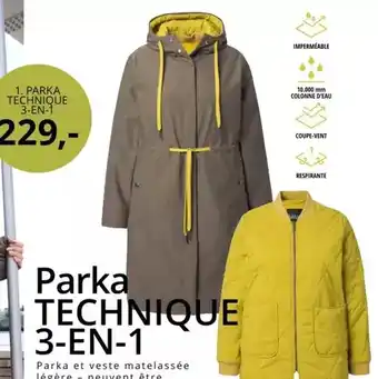 Ulla Popken Parka technique 3-en-1 offre