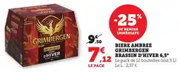 Bi1 Biere ambree grimbergen brassin d'hiver 6,5° offre