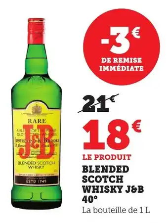 Bi1 Blended scotch whisky j&b 40° offre