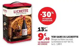 Bi1 Vin sans ig lichette offre