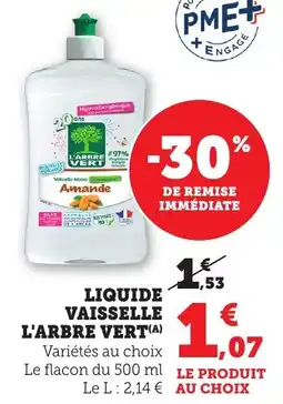 Bi1 Liquide vaisselle l'arbre vert offre