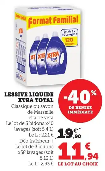 Bi1 Lessive liquide xtra total offre