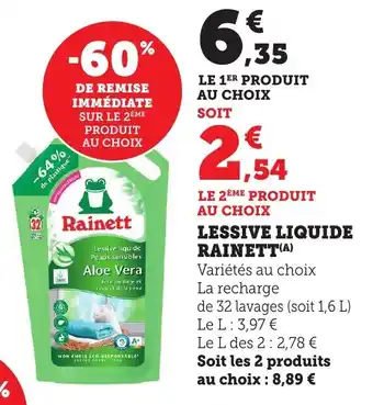 Bi1 Lessive liquide rainett offre