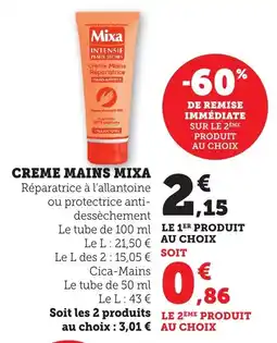 Bi1 Creme mains mixa offre