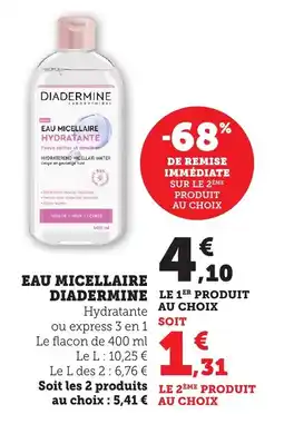 Bi1 Eau micellaire diadermine offre