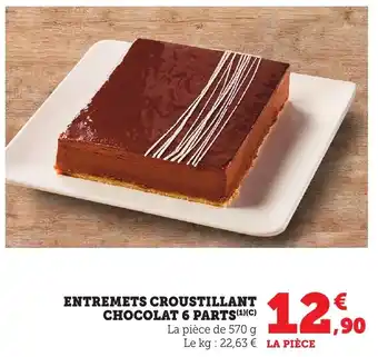 Bi1 Entremets croustillant chocolat 6 parts offre