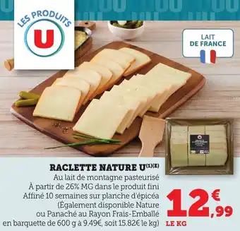 Bi1 Raclette nature u offre