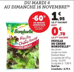 Bi1 Feuille de chene bonduelle offre
