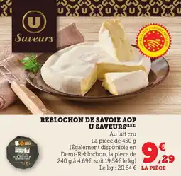 Bi1 Reblochon de savoie aop u saveurs offre