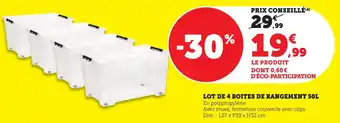 Bi1 Lot de 4 boites de rangement offre