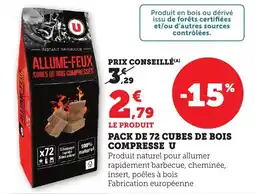 Bi1 Pack de 72 cubes de bois compresse u offre