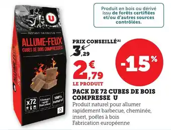 Bi1 Pack de 72 cubes de bois compresse u offre