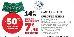 Bi1 Culotte femme offre