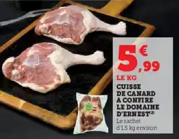 Hyper U Cuisse de canard a confire le domaine d'ernest offre