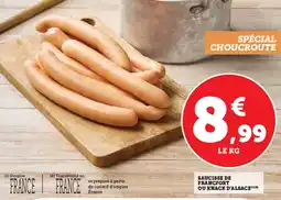 Hyper U Saucisse de francfort ou knack d'alsace offre
