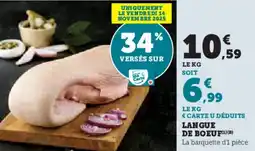 Hyper U Langue de boeuf offre