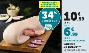 Hyper U Langue de boeuf offre