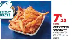 Hyper U Crevettes cuites offre