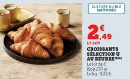 Hyper U Croissants sélection u au beurre offre