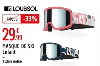 Intersport Masque de ski enfant offre