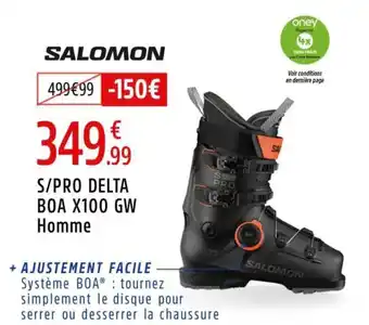 Intersport S pro delta boa x100 gw offre