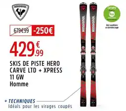 Intersport Skis de piste hero carve ltd + xpress 11 gw offre