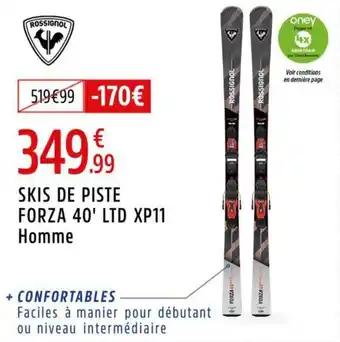 Intersport Skis de piste forza 40' ltd xp11 offre