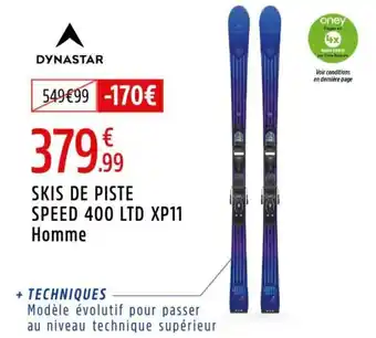 Intersport Skis de piste speed 400 ltd xp11 offre