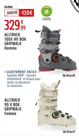 Intersport Alltrack 100x hv boa gripwalk homme offre