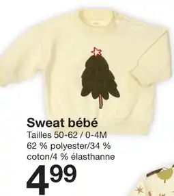 Zeeman Sweat bébé offre