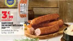 U Express Saucisse de montbéliard igp offre
