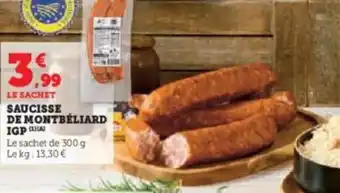 U Express Saucisse de montbéliard igp offre