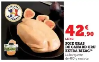 U Express Foie gras de canard cru extra bizac offre