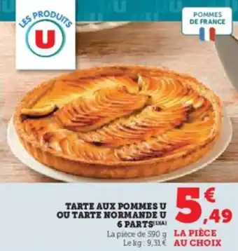U Express Tarte aux pommes u ou tarte normande u 6 parts offre