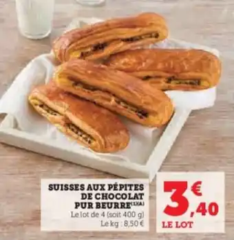 U Express Suisses aux pépites de chocolat pur beurre offre