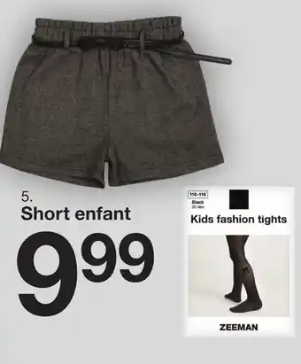 Zeeman Short enfant offre