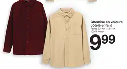 Zeeman Chemise en velours côtelé enfant offre